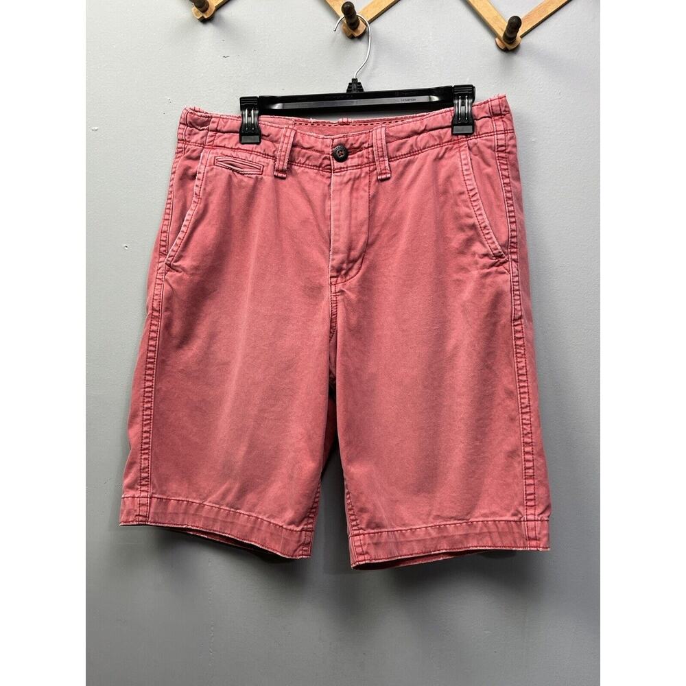 American Eagle Shorts Mens Size 30 Longer‎ Length Pink/ Red Preppy Board
